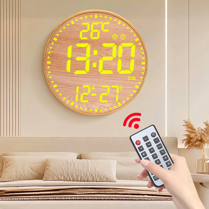 RGB WiFi Wall Clock Digital Perpetual Calendar LED Alarm Clock App Control