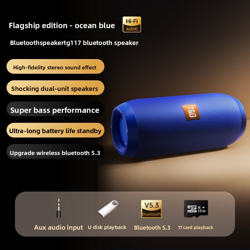 Portable Bluetooth Speaker with Enhanced Bass
