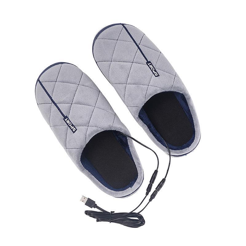 USB Heated Slippers Winter Warm Indoor Shoes