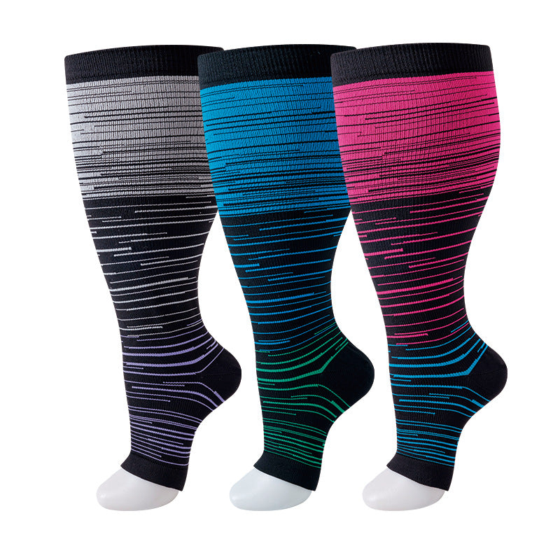 Thickened and oversized compression stockings