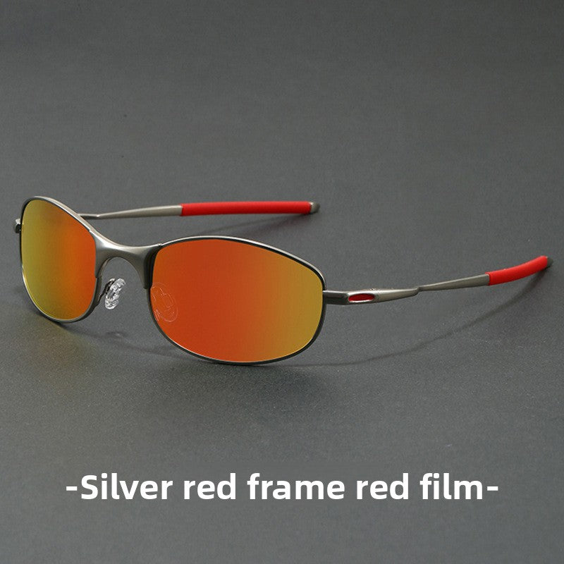 Retro Polarized Sunglasses for Men and Women UV400 Protection Metal Frame for Driving Fishing Cycling