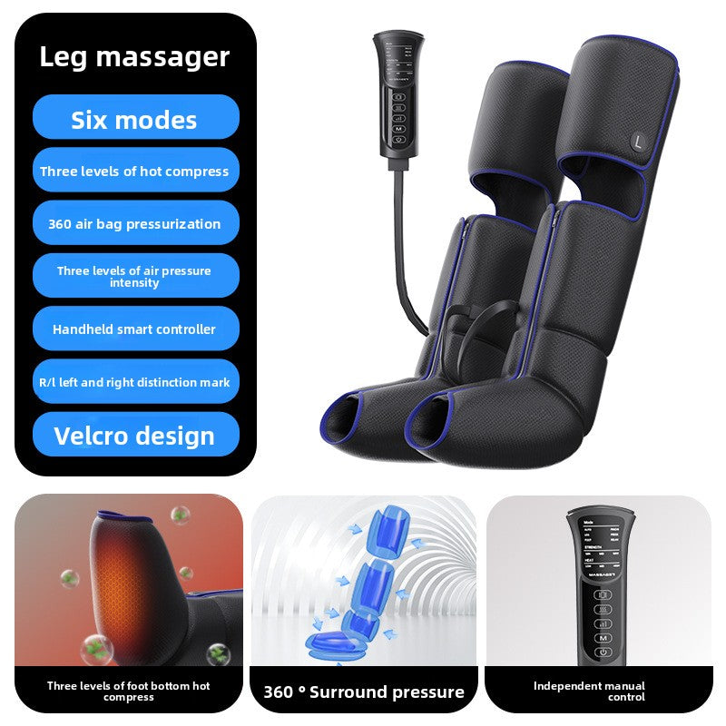 Hot compress leg massager
