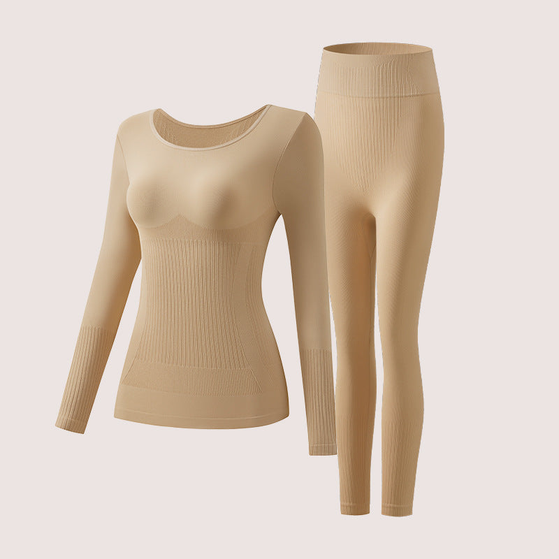 Seamless warm and thick long-sleeved pants
