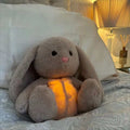 Breathing Soothing Plush Sound and Light Rabbit Doll for Infant Sleep
