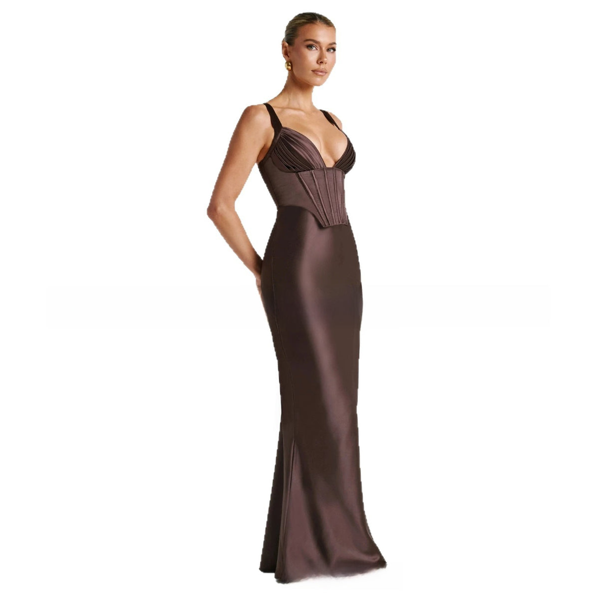 Elegant Strapless Fishtail Evening Gown