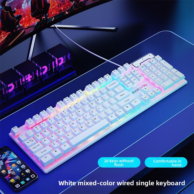 Mechanical Feel Wired Keyboard with Backlight
