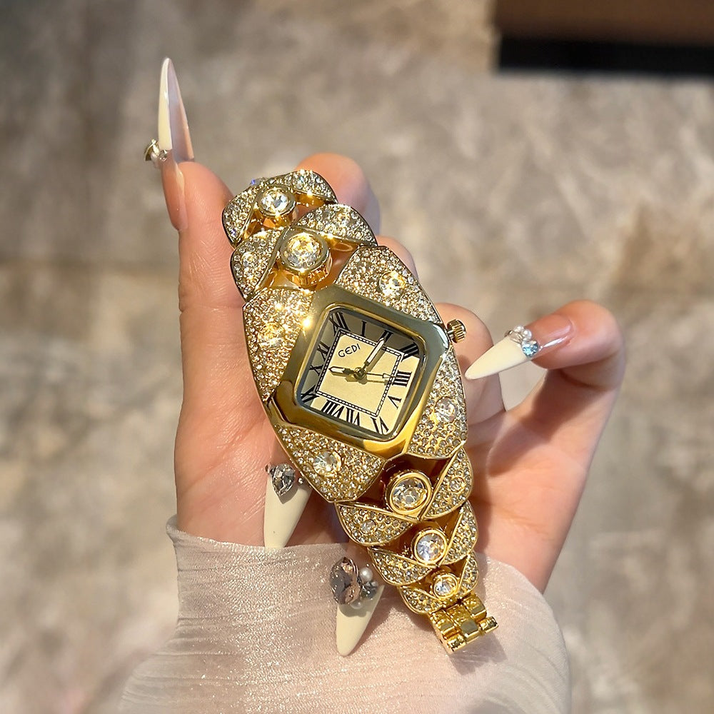 Luxury Diamond Retro Bracelet Women's Watch