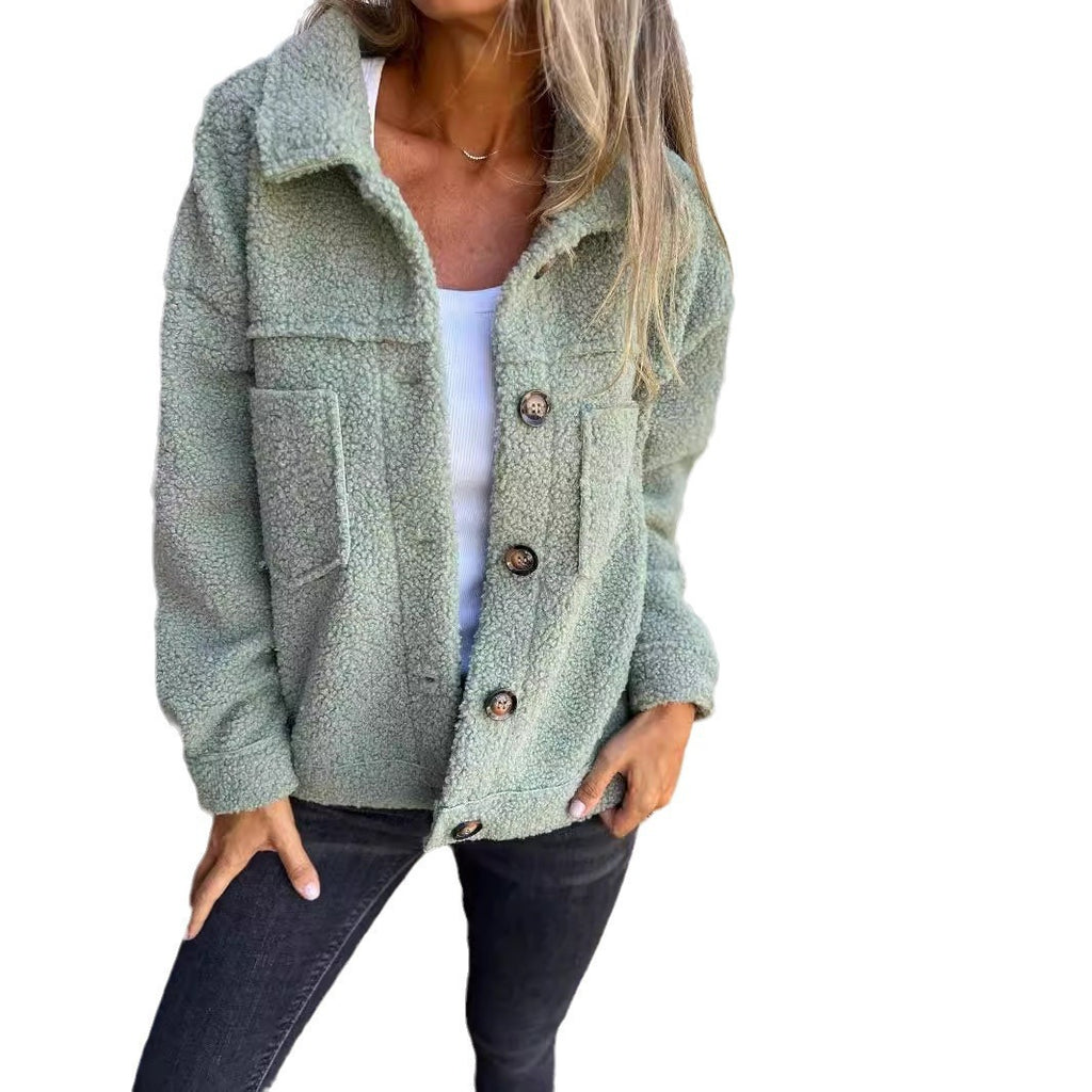 Lapel Wool Blend Jacket