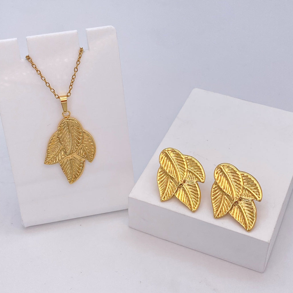 Stainless Steel Earrings and Necklace