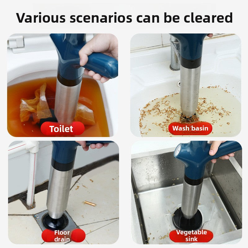 Toilet plunger for unclogging drains