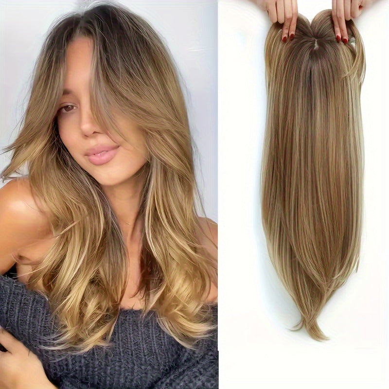 Synthetic Hairpiece for Women with Gradient Color
