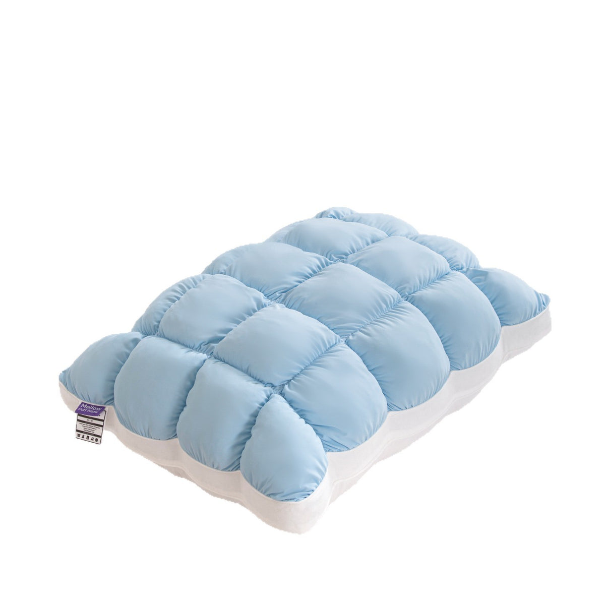 Cloud Flower Ice Silk Soft Pillow with Feather Cotton Filling for Sleeping