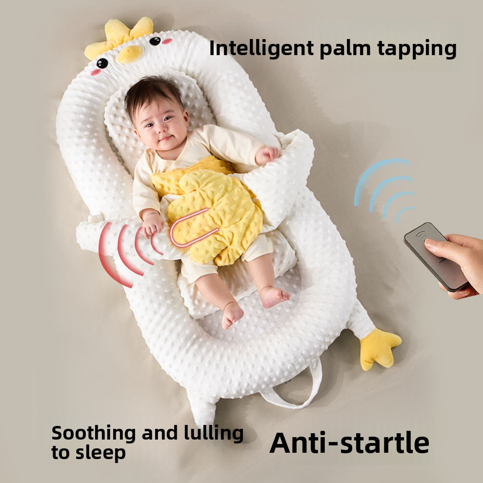 Baby Anti-Jump Soothing Bed with Slope Pad