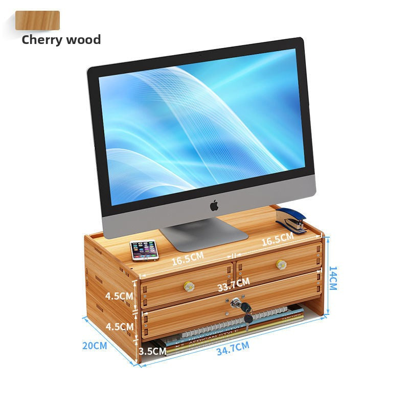 Ergonomic Desktop Rack with Storage Drawers