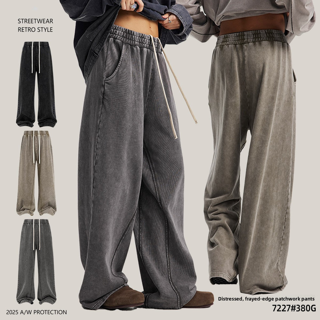 Retro Wide-Leg Men's Casual Pants