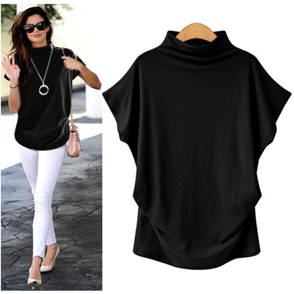 large size women's high collar top