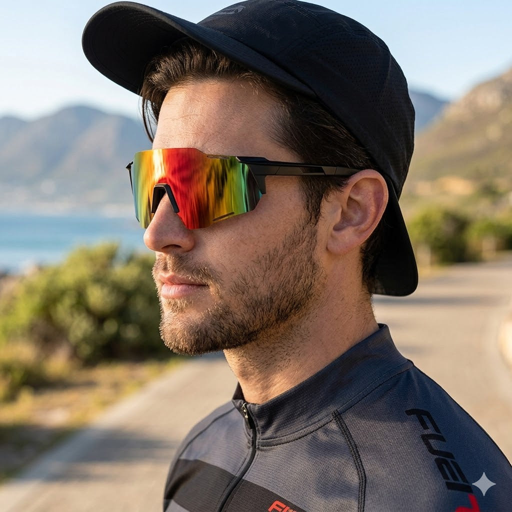 Color Changing Sports Sunglasses with Prescription Support