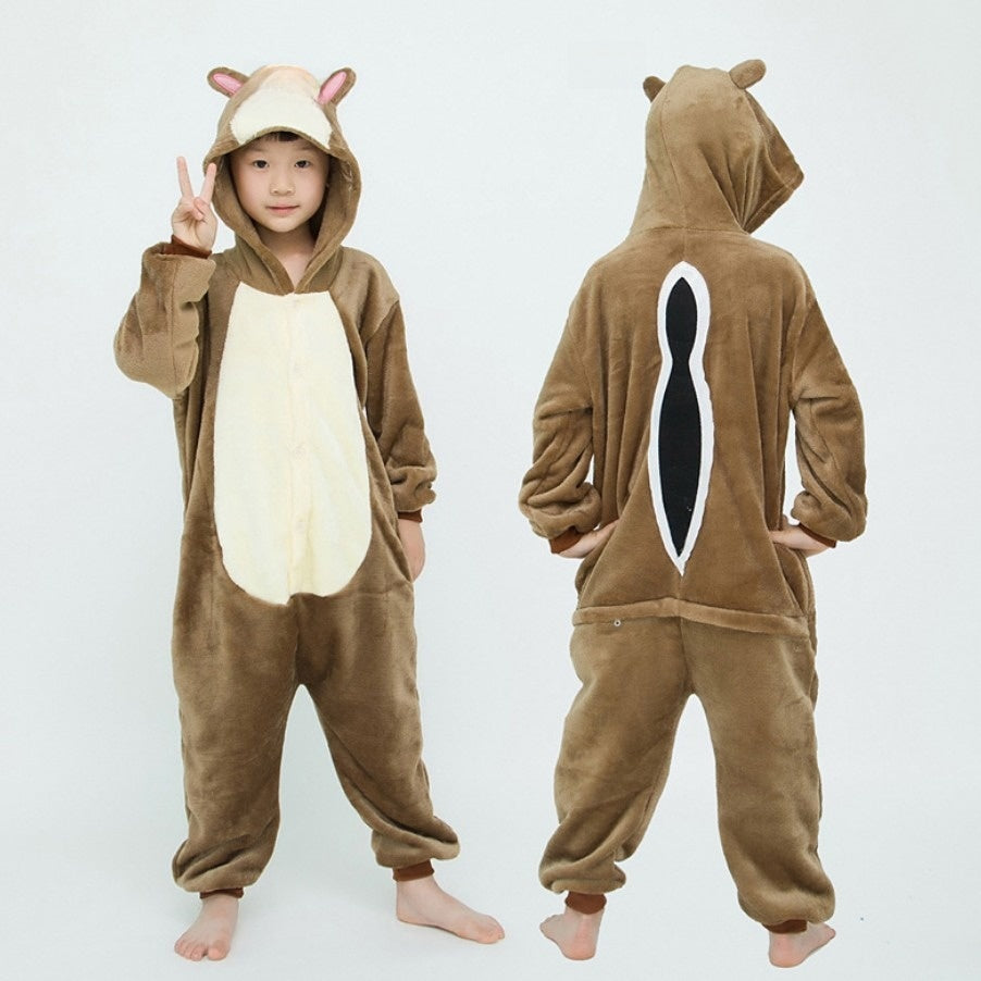 Boys and girls' one-piece pajamas