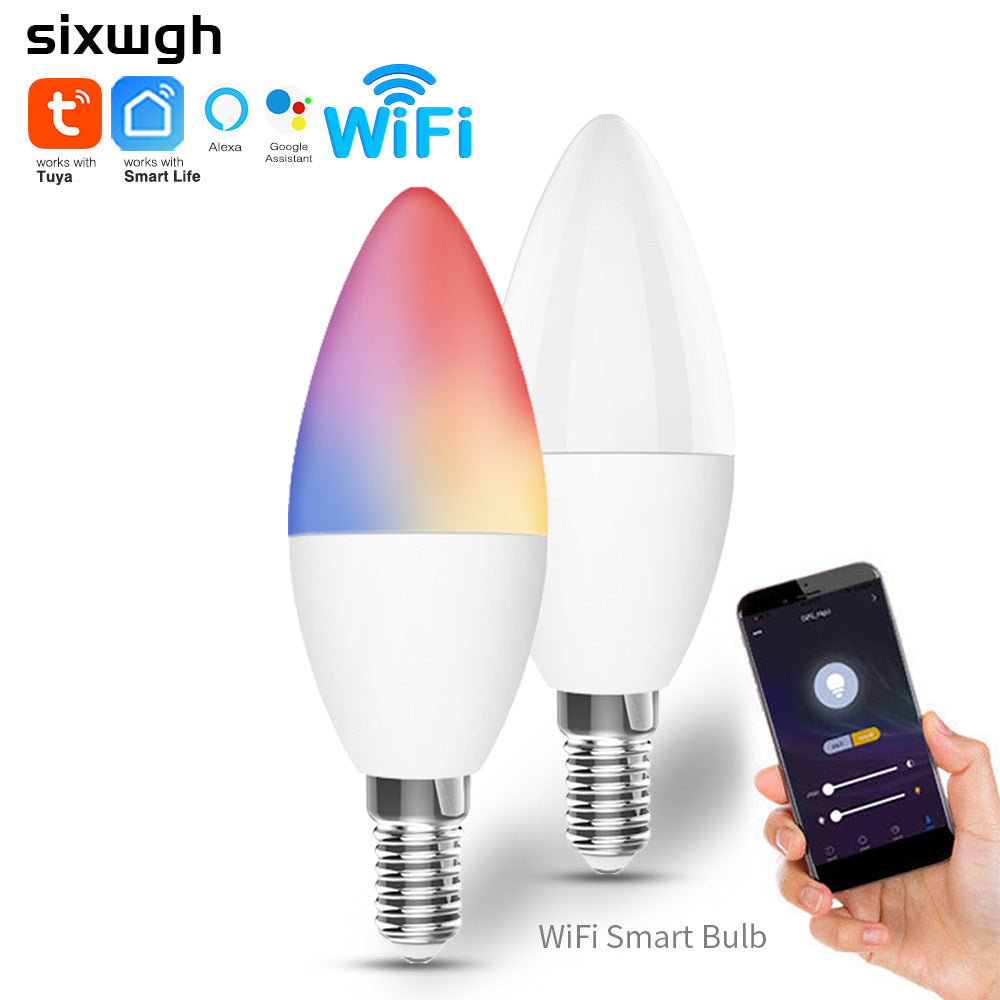 WiFi Voice Control Smart LED Bulb E14 RGBCW