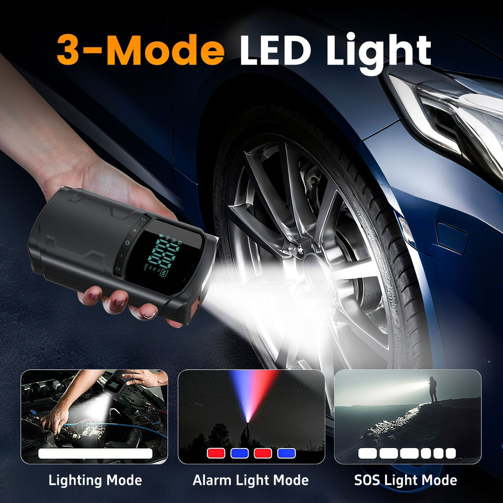 Portable Car Jump Starter with Air Compressor
