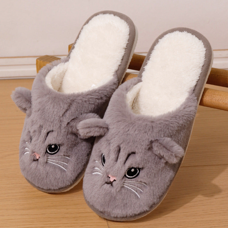 Cat cotton slippers