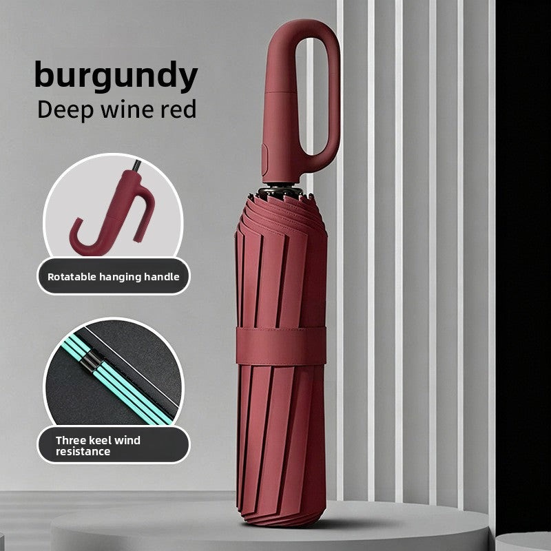 Fully Automatic Umbrella with Ring Handle