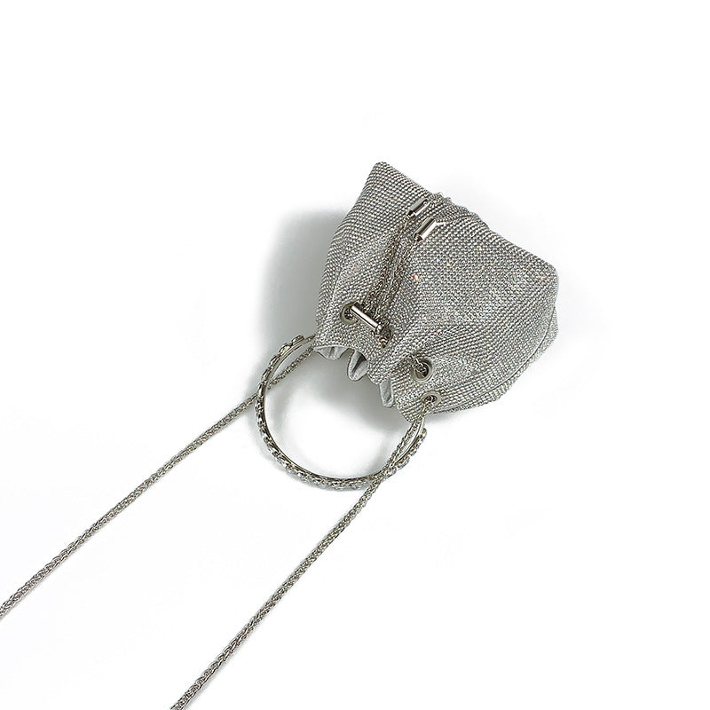 Full-diamond bucket bag