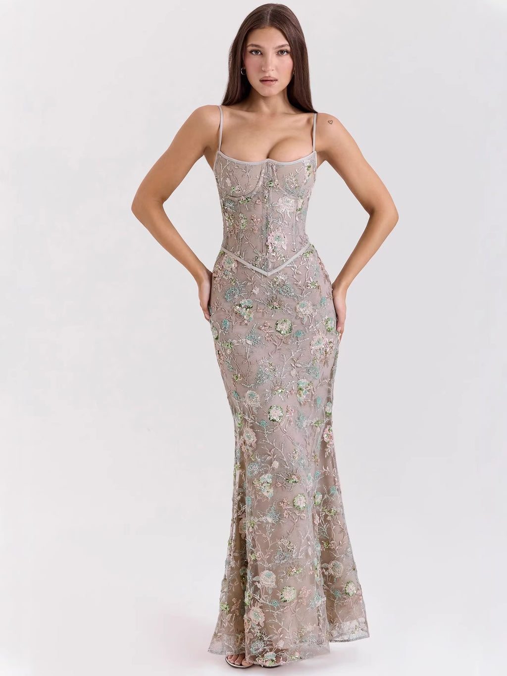 Women's Clothing Sexy and Elegant Strapless Backless Long Dress
