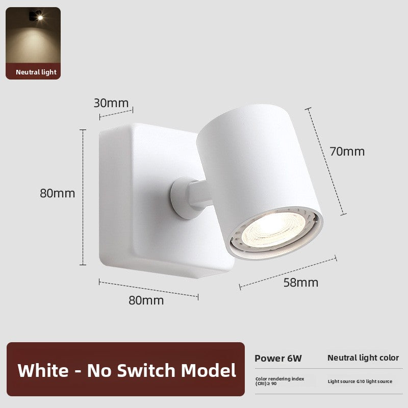 Hotel recessed wall-mounted spotlights