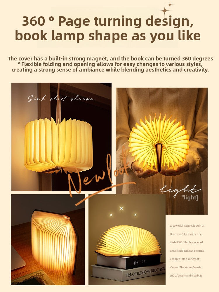 Foldable Book Shape LED Night Light