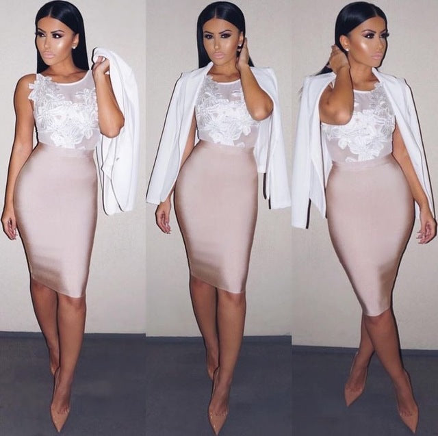 Fashion Bandage Knee-Length Skirt in Multiple Colors