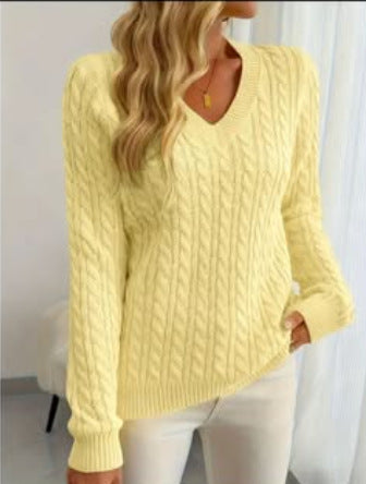 Crew-neck cable-knit sweater