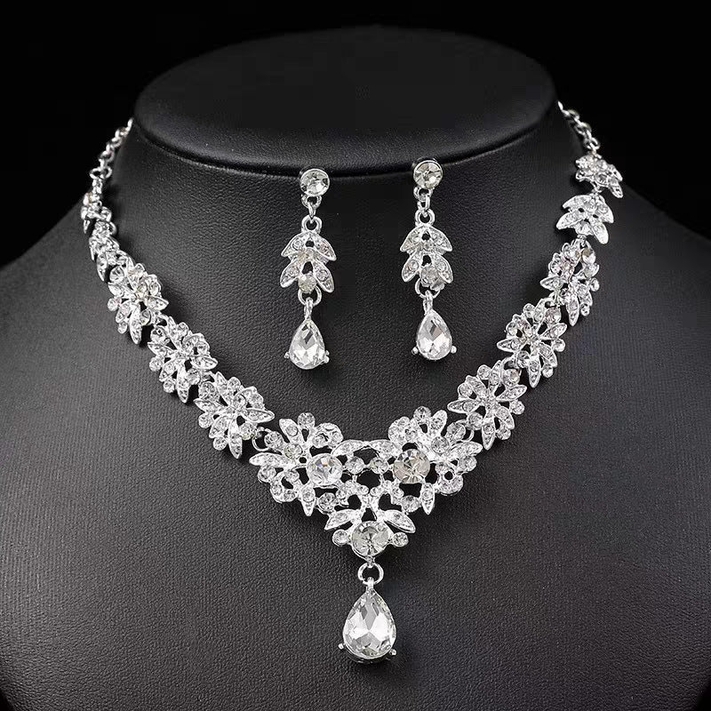 Bridal Crown Tiara Three-Piece Set