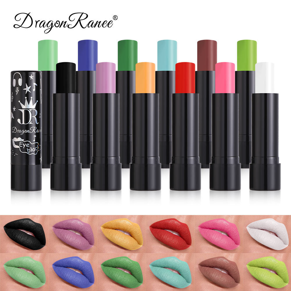 Dark purple green black lipstick face painting