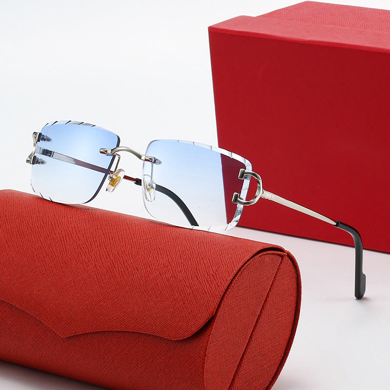 Diamond-Cut Gradient Sunglasses with UV Protection