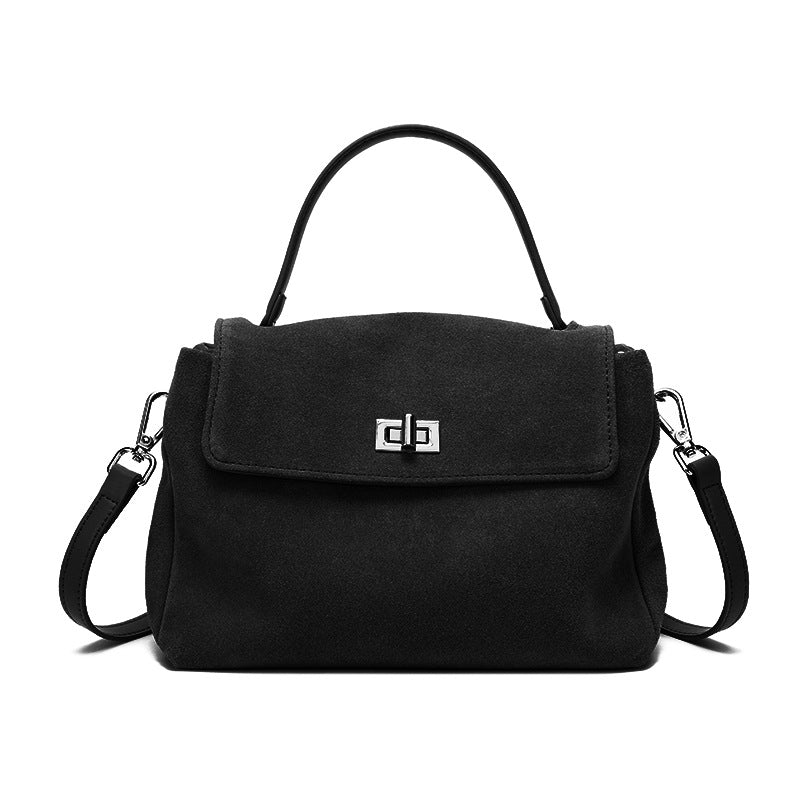 Genuine Leather Suede Crossbody Handbag