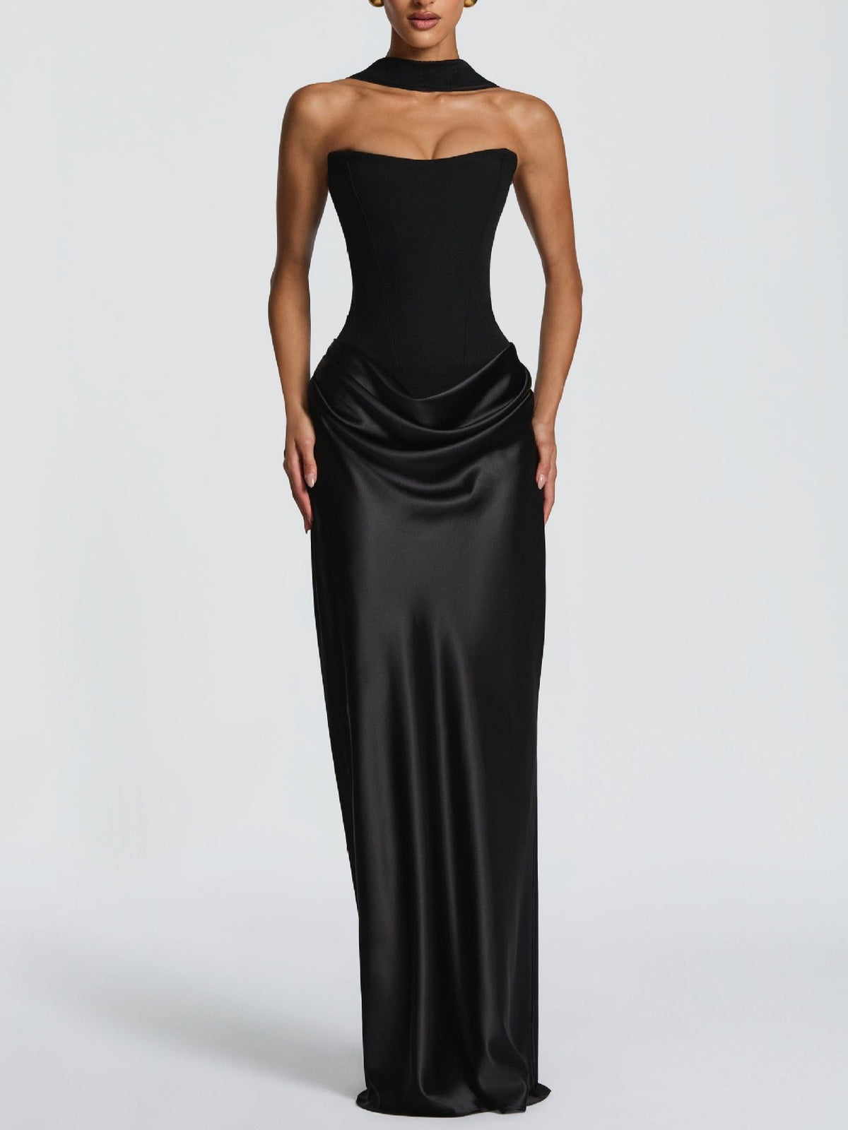 Satin Bodycon Long Dress