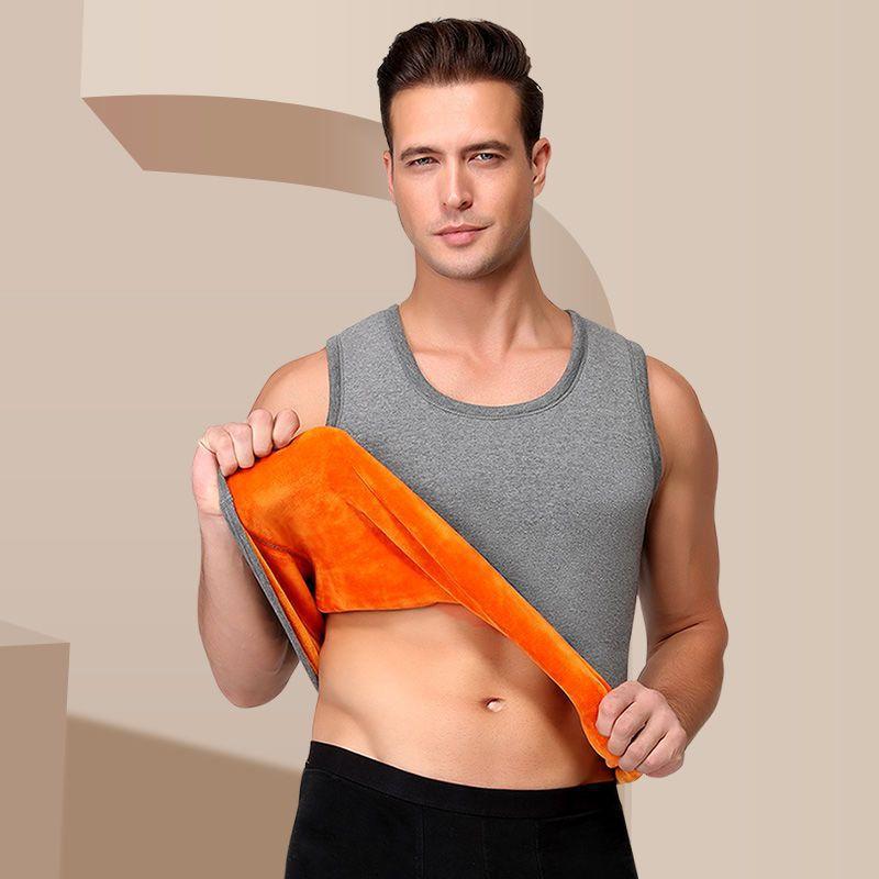 Mens Fleece Lined Thermal Underwear Vest