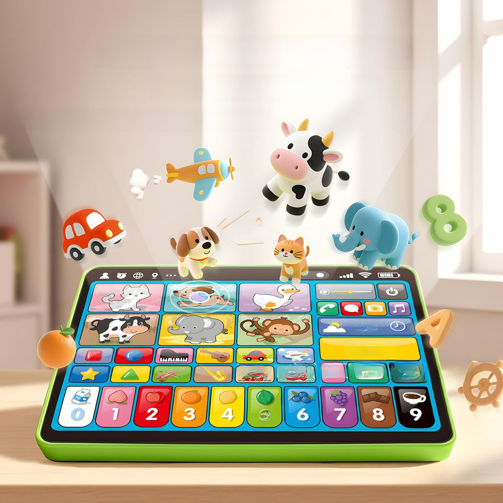 Multilingual Interactive Touch Learning Tablet for Infants and Toddlers English Spanish French Educational Toy