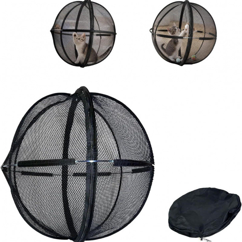 Portable pet ball cage