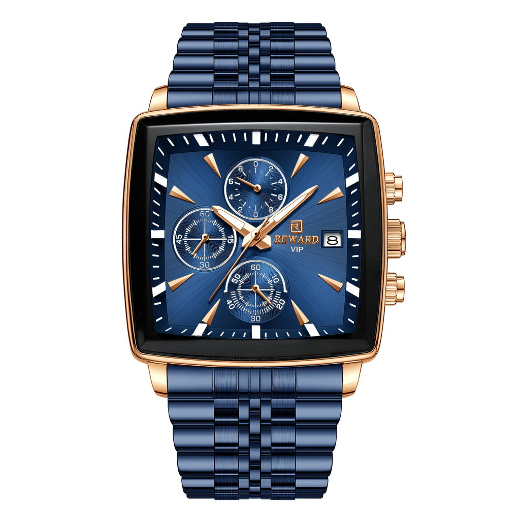 Men's watch with multi-function chronograph