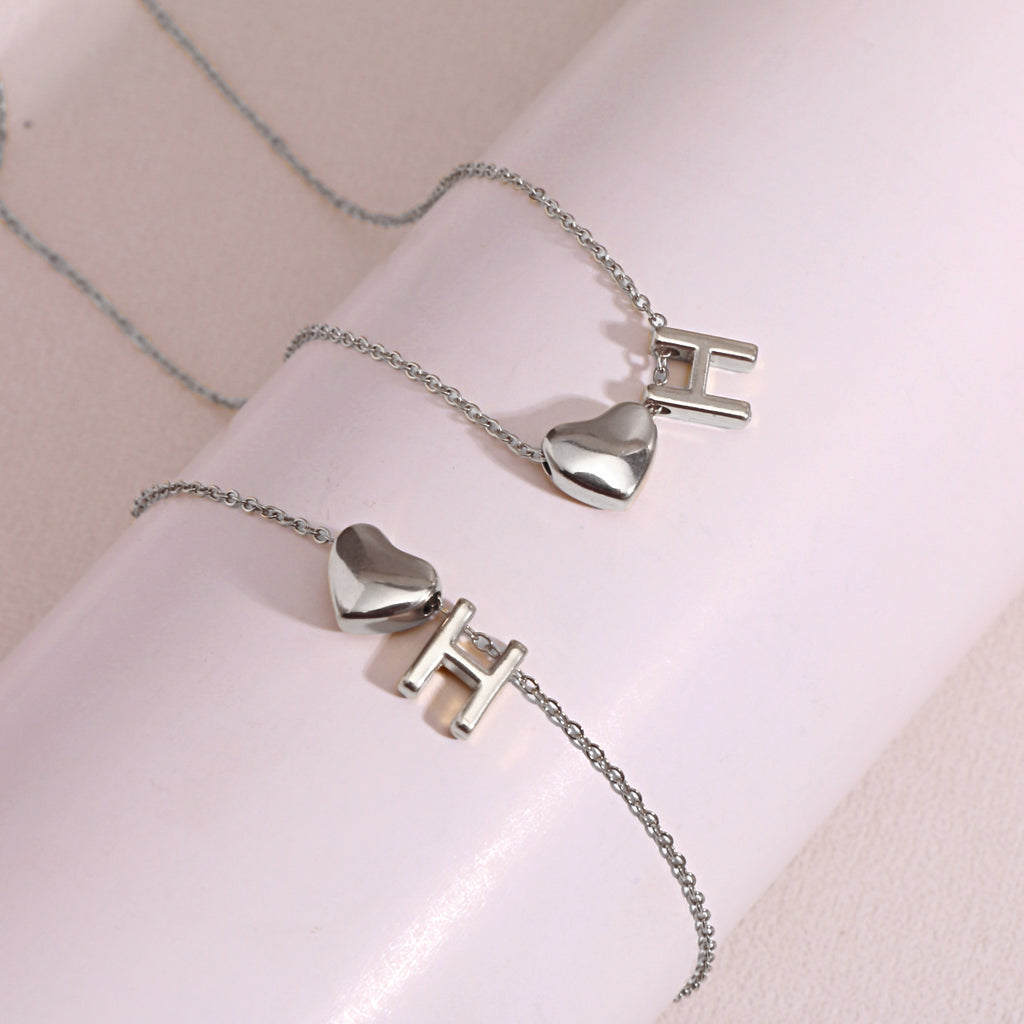 Heart Pendant Titanium Steel Necklace