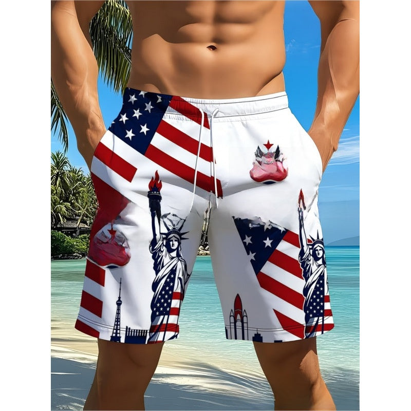 Mens Loose Breathable Beach Shorts