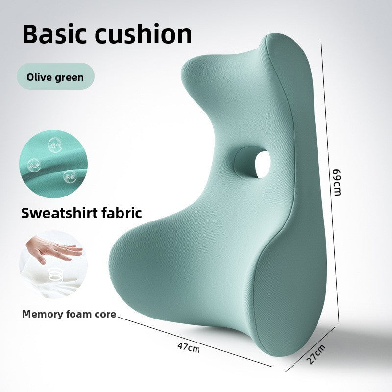 Ergonomic Memory Foam Lumbar and Neck Support Cushion
