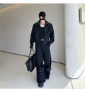 Lapel Jacket and Wide-Leg Pants Set
