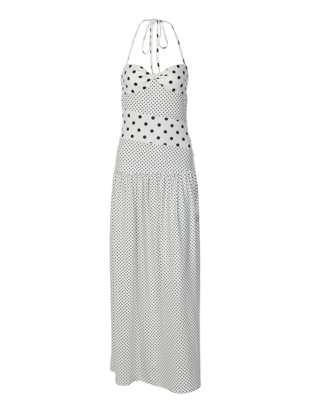 Women's Polka Dot Halter Neck Dress