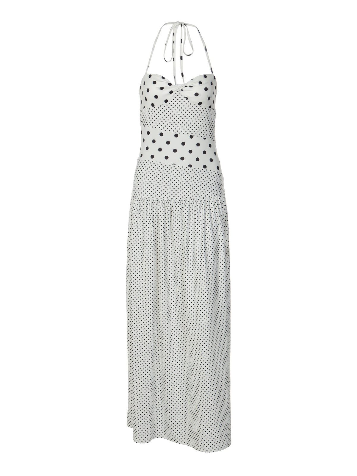 Women's Polka Dot Halter Neck Dress