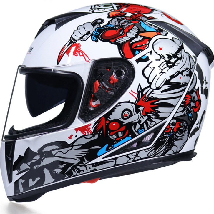 Full Face Bicycle Helmet with Dual Lenses