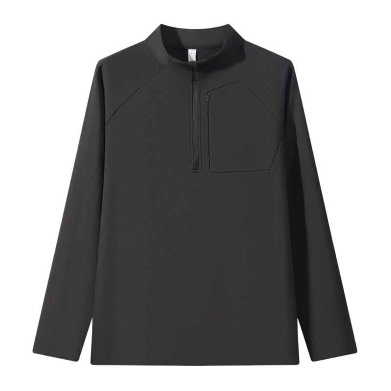 Mens Half Zip Sweatshirt Casual Loose Fit