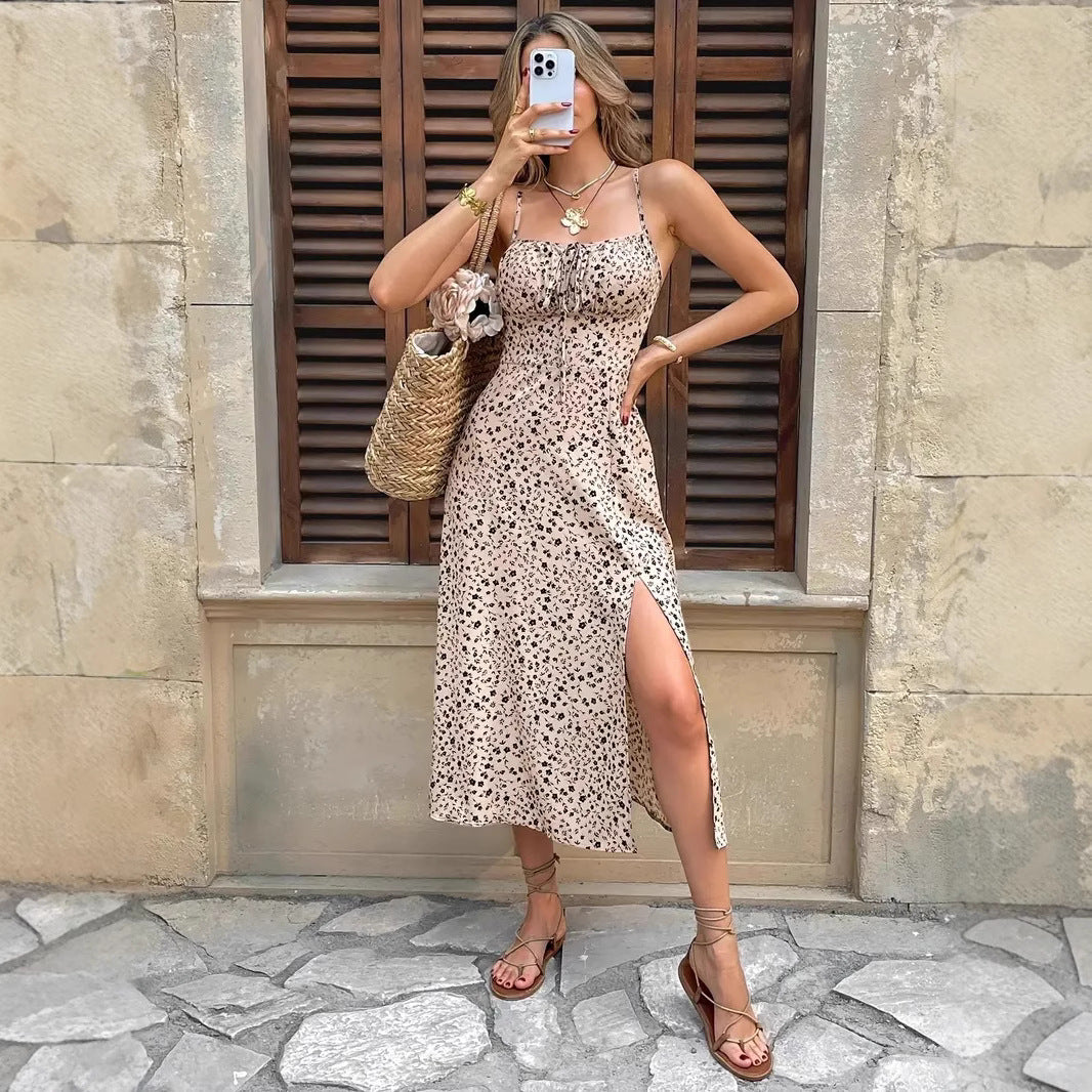 Flower halter dress